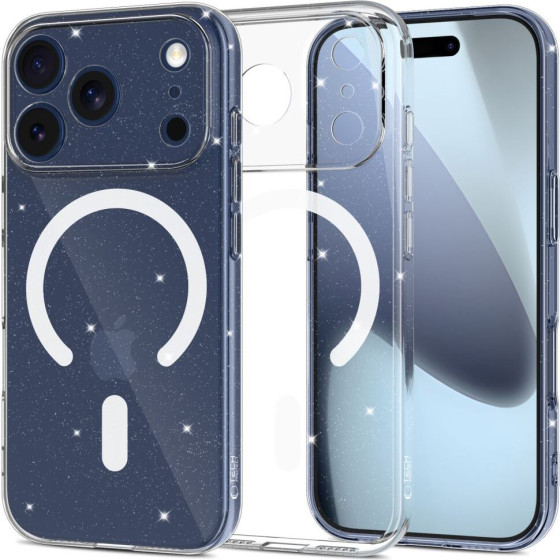 Tech-Protect Flexair Magsafe Case For Iphone 17 Pro - Clear Glitter - (28348-0)