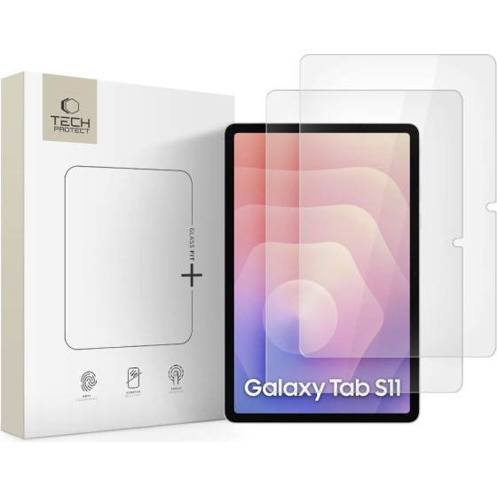 Tech-Protect Glass Fit+ 2-Pack Tempered Glass For Samsung Galaxy Tab S11 11.0 - Transparent - (28686-0)