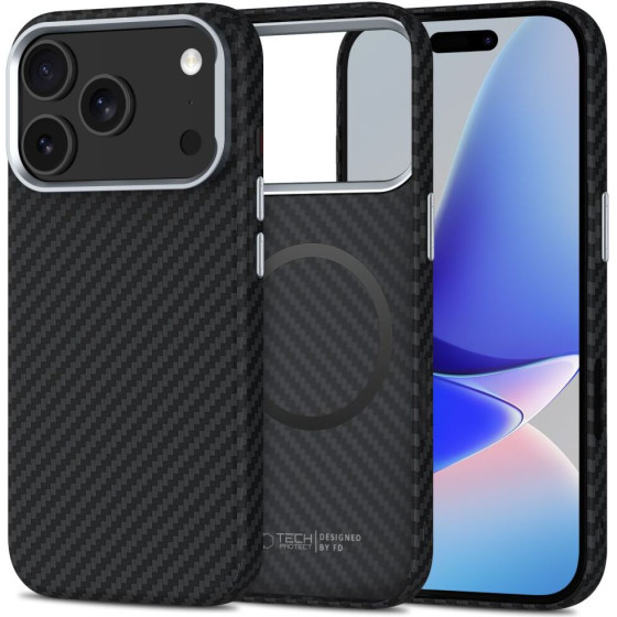 Tech-Protect Ion Carbon Magsafe Case For Iphone 17 Pro Max - Gray/Black - (28416-0)