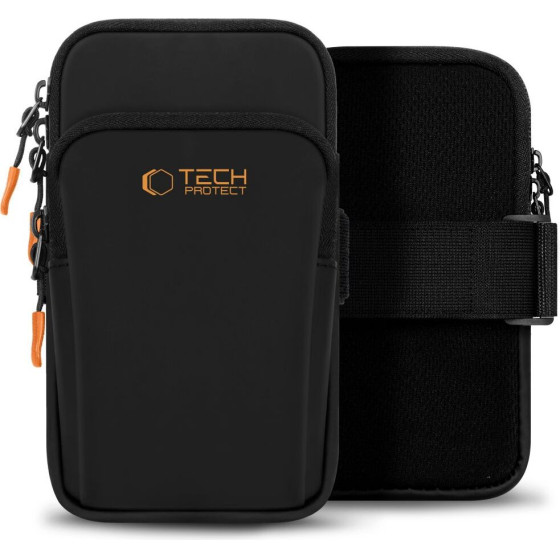 Tech-Protect M7 Universal Sport Armband Case - Black And Orange - (28676-0)