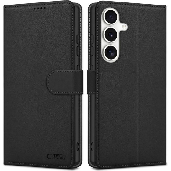 Tech-Protect Wallet Case For Samsung Galaxy S25 Fe - Black - (28695-0)