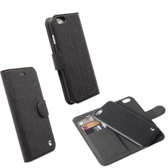 ���� IPHONE 6S/6 4.7LEATHER MALMO FLIPWALLET 2IN1 BLACK KRUSELL