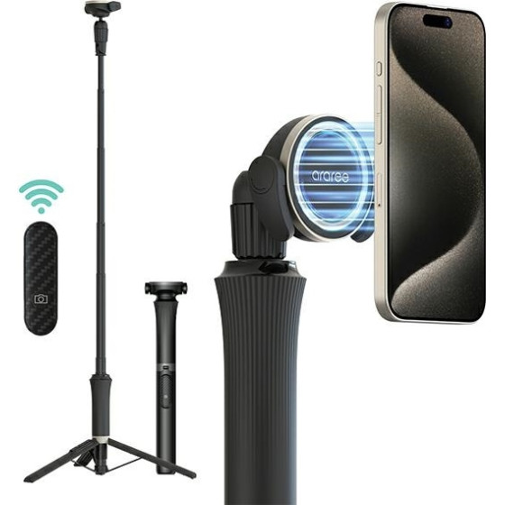 Araree Selfie Stick Bluetooth Magfie PodPro black MagSafe Tripod - (AR60-01909A)