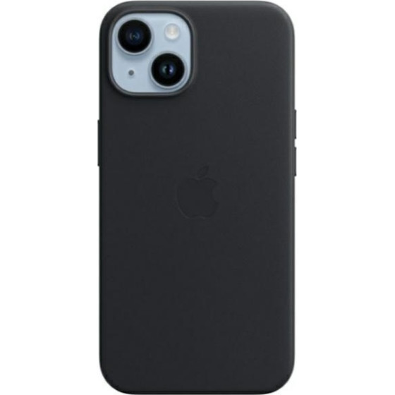 Apple Case iPhone 14 6.1 MagSafe midnight Leather Case - (MPP43FE/A)