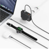 USAMS Cable Huan Series SJ754 72W USB-C to USB-C + USB-C + wireless charger for watch tarnish - (SJ754USB01)
