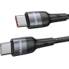 USAMS Cable SJ759 U89 100W Fast Charging with massager black - (SJ759USB01)
