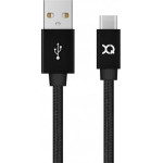 Xqisit cable Cotton USB C 3.0 black 1.8m - (27749)