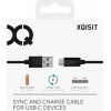 Xqisit cable Cotton USB C 3.0 black 1.8m - (27749)