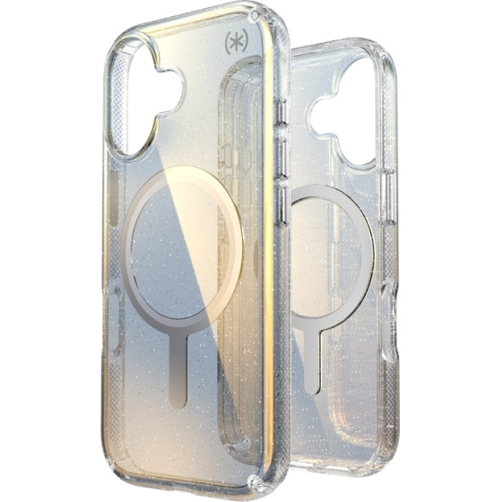 Speck Presidio Lux MagSafe - Case iPhone 17 (Hyper Mirror Glitter / Silver Metallic) - (151013-3274)