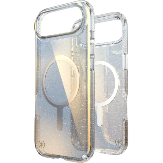 Speck Presidio Lux MagSafe - Case iPhone 17 Air (Hyper Mirror Glitter / Silver Metallic) - (151019-3274)