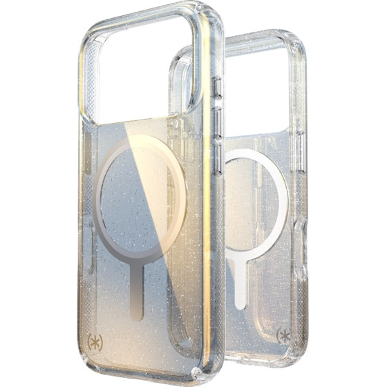 Speck Presidio Lux MagSafe - Case iPhone 17 Pro (Hyper Mirror Glitter / Silver Metallic) - (151022-3274)
