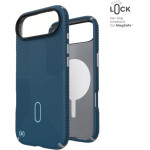 Speck Presidio2 Grip ClickLock & MagSafe - Case iPhone 17 Air (Deep Sea / Silver Metallic / Spell Blue) - (150968-3261)
