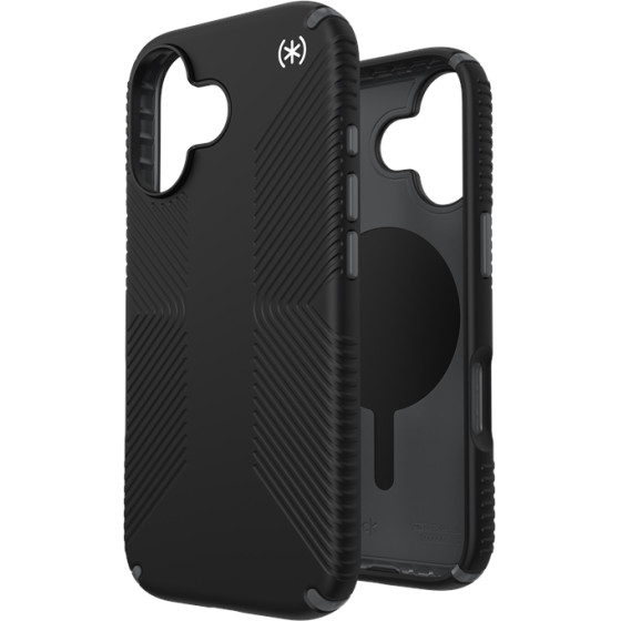Speck Presidio2 Grip MagSafe - Case iPhone 17 (Black / Slate Grey / White) - (150958-D143)