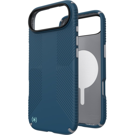 Speck Presidio2 Grip MagSafe - Case iPhone 17 Air (Deep Sea / Silver Metallic / Spell Blue) - (150967-3261)