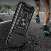 Hurtel Hybrid Armor Camshield Case for iPhone 17 Pro Max with Stand and Camera Cover - Black - (Hybrid Armor Camshield Black iPhone 17 Pro Max)
