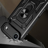 Hurtel Hybrid Armor Camshield iPhone 17 Air Case with Stand and Camera Cover - Black - (Hybrid Armor Camshield Black iPhone 17 Air)