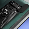 Hurtel Hybrid Armor Camshield iPhone 17 Air Case with Stand and Camera Cover - Black - (Hybrid Armor Camshield Black iPhone 17 Air)