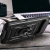 Hurtel Hybrid Armor Camshield iPhone 17 Air Case with Stand and Camera Cover - Black - (Hybrid Armor Camshield Black iPhone 17 Air)