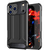 Hurtel Hybrid Armor Case for iPhone 17 Pro - Black - (Hybrid Armor Black iPhone 17 Pro)