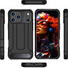 Hurtel Hybrid Armor Case for iPhone 17 Pro - Black - (Hybrid Armor Black iPhone 17 Pro)