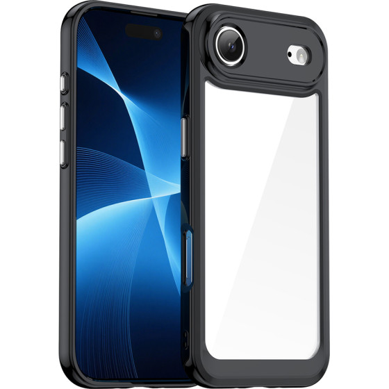 Hurtel Outer Space Case for iPhone 17 Air - Black Transparent - (Outer Space Case Black iPhone 17 Air)