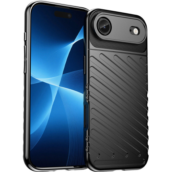 Hurtel Thunder Case for iPhone 17 Air - Black - (Thunder Case Black iPhone 17 Air)