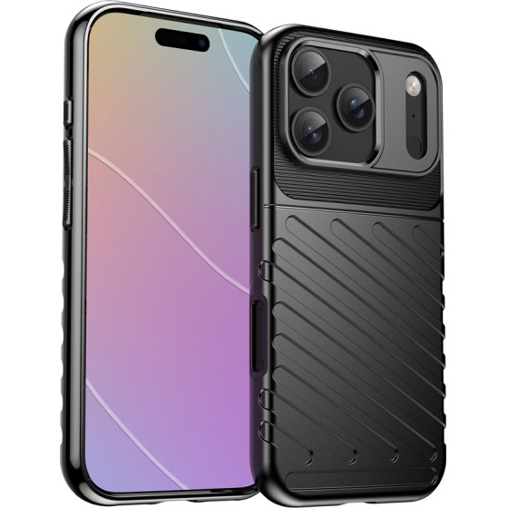 Hurtel Thunder Case for iPhone 17 Pro - Black - (Thunder Case Black iPhone 17 Pro)
