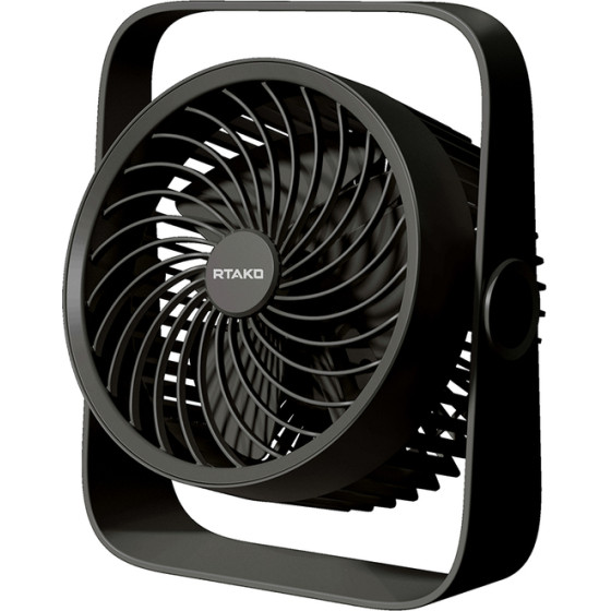 Rtako Dual Impeller Mini Fan 3600mAh - Black 6942063218128 - (WD0Y6S)