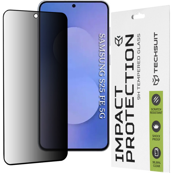 Techsuit - 111D Privacy Full Glue - Samsung Galaxy S25 FE - Black