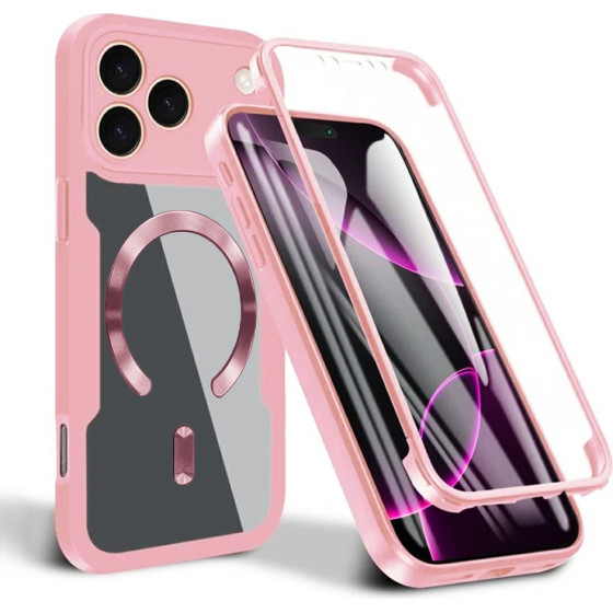 Techsuit - ColorVerse 360 MagSafe Series + Screen Protector - iPhone 17 Pro Max - Pink