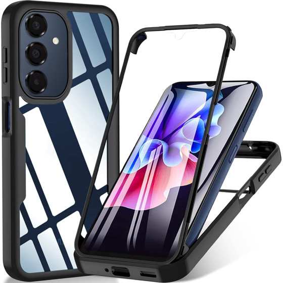 Techsuit - ColorVerse 360 Series + Screen Protector - Samsung Galaxy A16 4G / A16 5G / A17 5G / A17 4G - Black