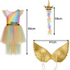 Kruzzel 3-piece unicorn costume 110-116cm 26676 - (18387-0)
