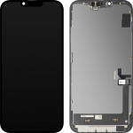 MP LCD Display Module for Apple iPhone 14 Plus, Soft OLED FHD Diagnostic Version, Aftermarket, Black