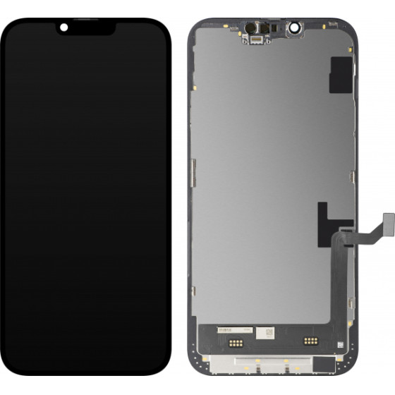 MP LCD Display Module for Apple iPhone 14 Plus, Soft OLED FHD IC Movable Version, Aftermarket, Black