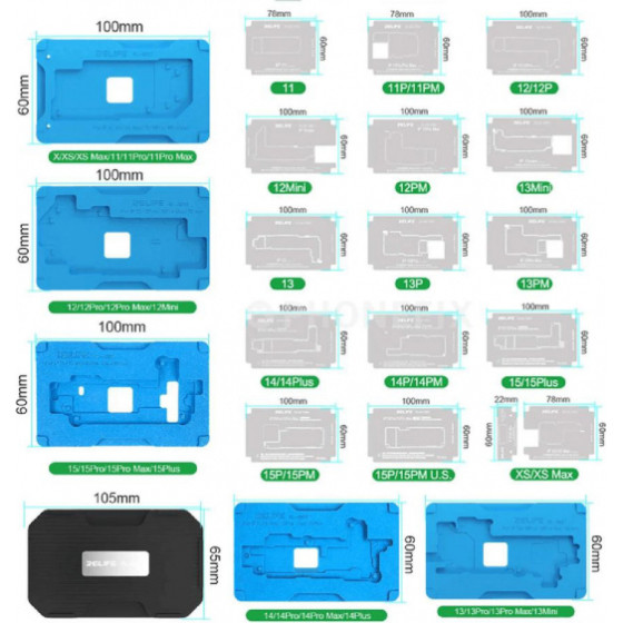 Relife Reballing Holder RL-601T for Apple iPhone X - 15 Series
