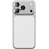 AmazingThing Lens Glass For Iphone 17 Pro / Pro Max With Silver Aluminum Frame - (IP17CAM3SGLA)