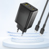 Dudao A29 65W Gan Wall Charger 2 x USB-C + 1 x USB-A - Black - (A29-black)