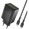 Dudao A29C 65W Gan Wall Charger + USB-C Cable - Black - (A29C_Black)