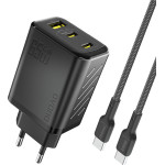 Dudao A29C 65W Gan Wall Charger + USB-C Cable - Black - (A29C_Black)