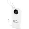 Dudao K13 10000mAh Powerbank With Built-In Cable - White - (K13-White)