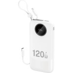 Dudao K13 10000mAh Powerbank With Built-In Cable - White - (K13-White)