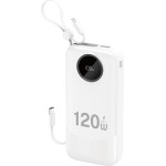 Dudao K13PRo 20000mAh Powerbank With Built-In Cable - White - (K13Pro-White)