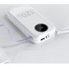 Dudao K13PRo 20000mAh Powerbank With Built-In Cable - White - (K13Pro-White)