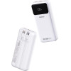 Dudao K15PRo Power Bank 20000mAh 22.5W Pd USB-C / USB-A / Built-In Lightning And USB-C Cables - White K15PRo white