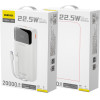 Dudao K15PRo Power Bank 20000mAh 22.5W Pd USB-C / USB-A / Built-In Lightning And USB-C Cables - White K15PRo white