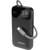 Dudao K31 10000 Mah 22.5W Pd Powerbank With Built-In Cable - Black - (K31_Black)