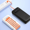 Dudao K6PRo Universal 10000mAh Power Bank With Usb Cable, Usb Type C, Lightning White 6977196682065 - (K6Pro-white)