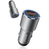 Dudao Usb / Usb Car Charger Type C Power Delivery Quick Charge 22.5 W Gray (R4PQ) 6976625335732 - (R4PQ-1)