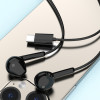 Dudao X3C In-Ear Wired USB-C Headphones 1.2m - Black X3C black