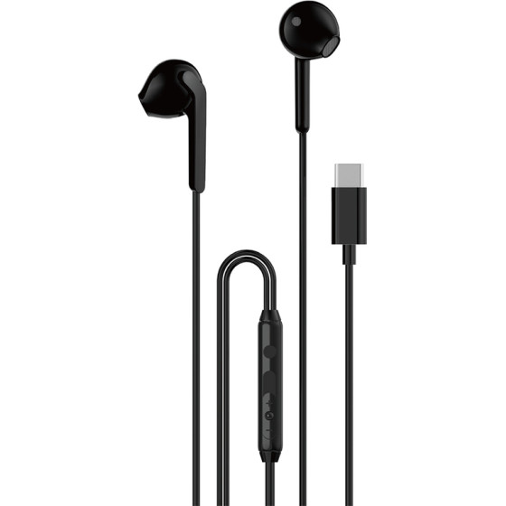 Dudao X3C In-Ear Wired USB-C Headphones 1.2m - Black X3C black